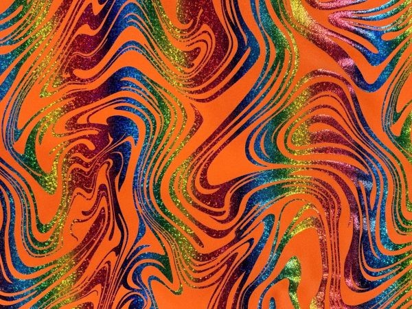 Swirly Foil Orange
