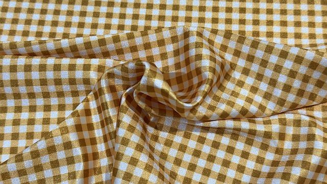 Gingham Check Athletic Gold