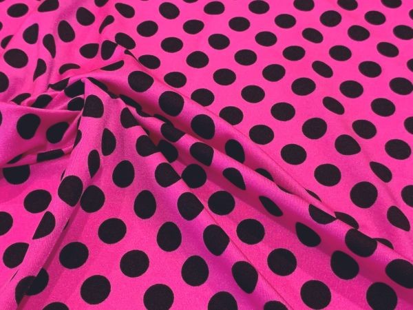 Dance Dots Spandex Neon Pink