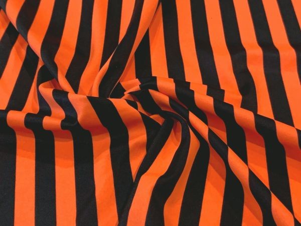 Dance Stripe Spandex Neon Orange