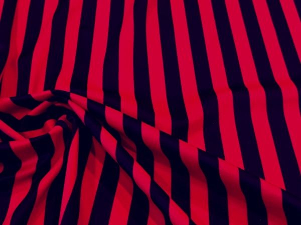 Dance Stripe Spandex Red Black
