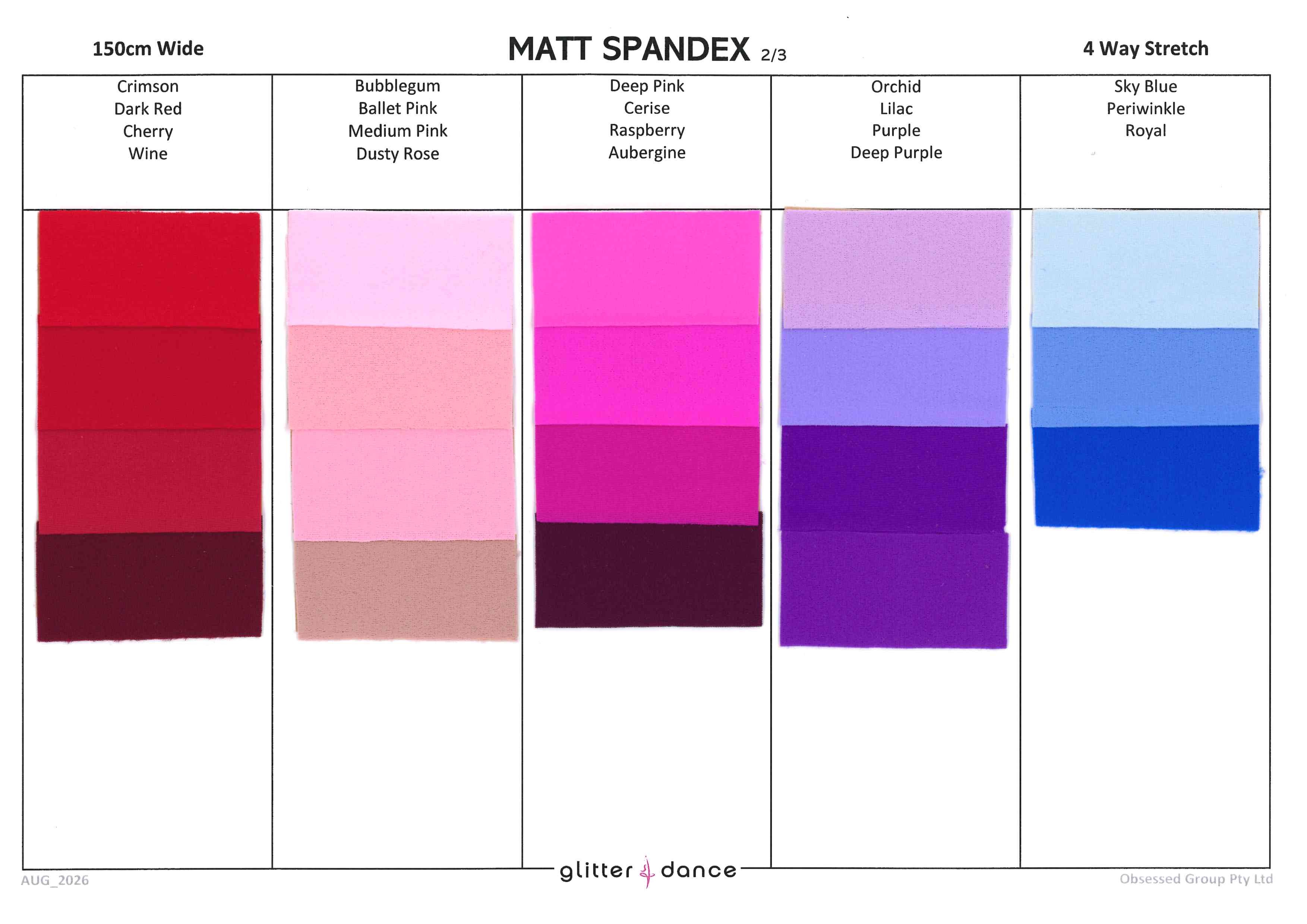 Matt Spandex Chart