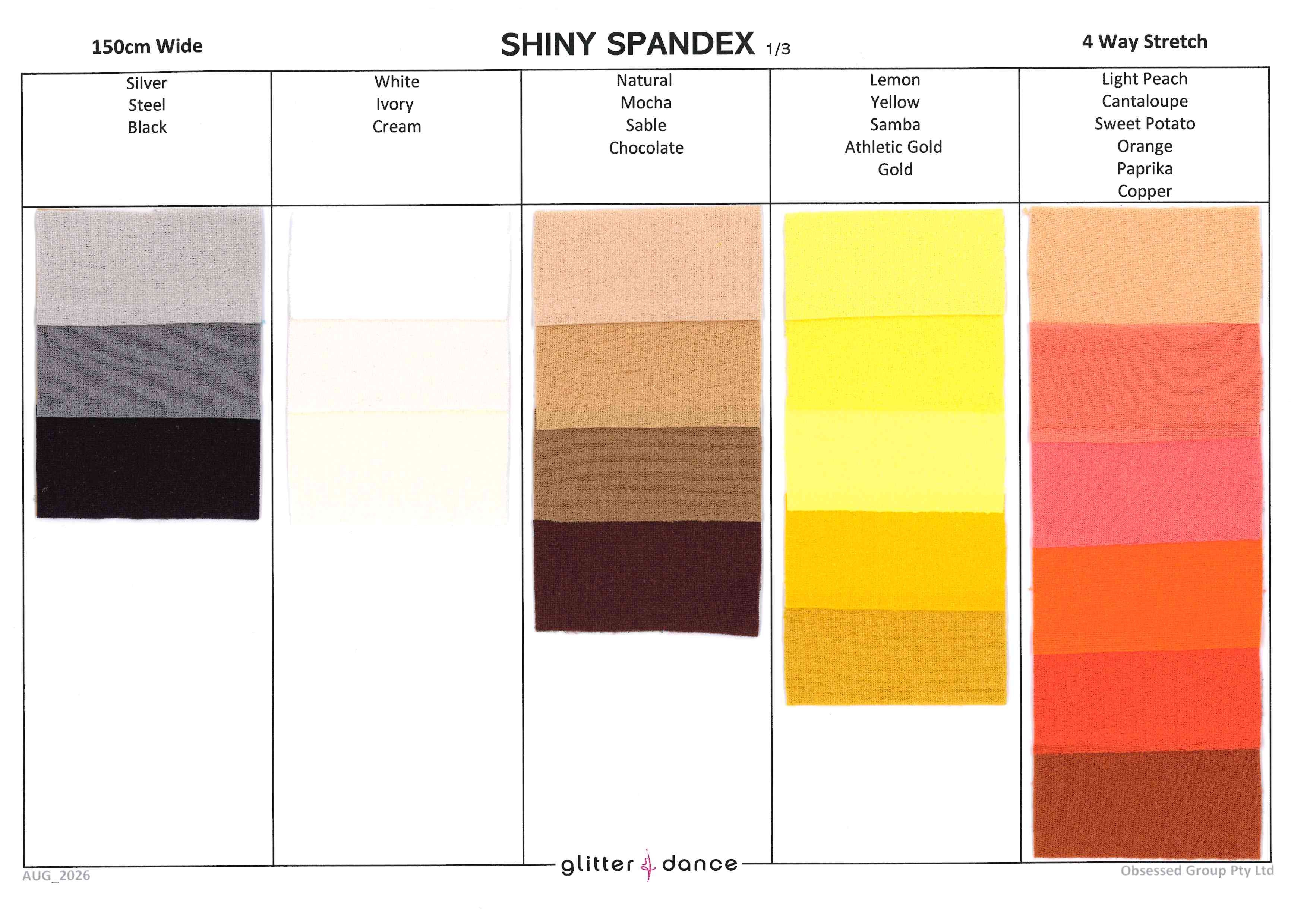 Shiny Spandex Chart