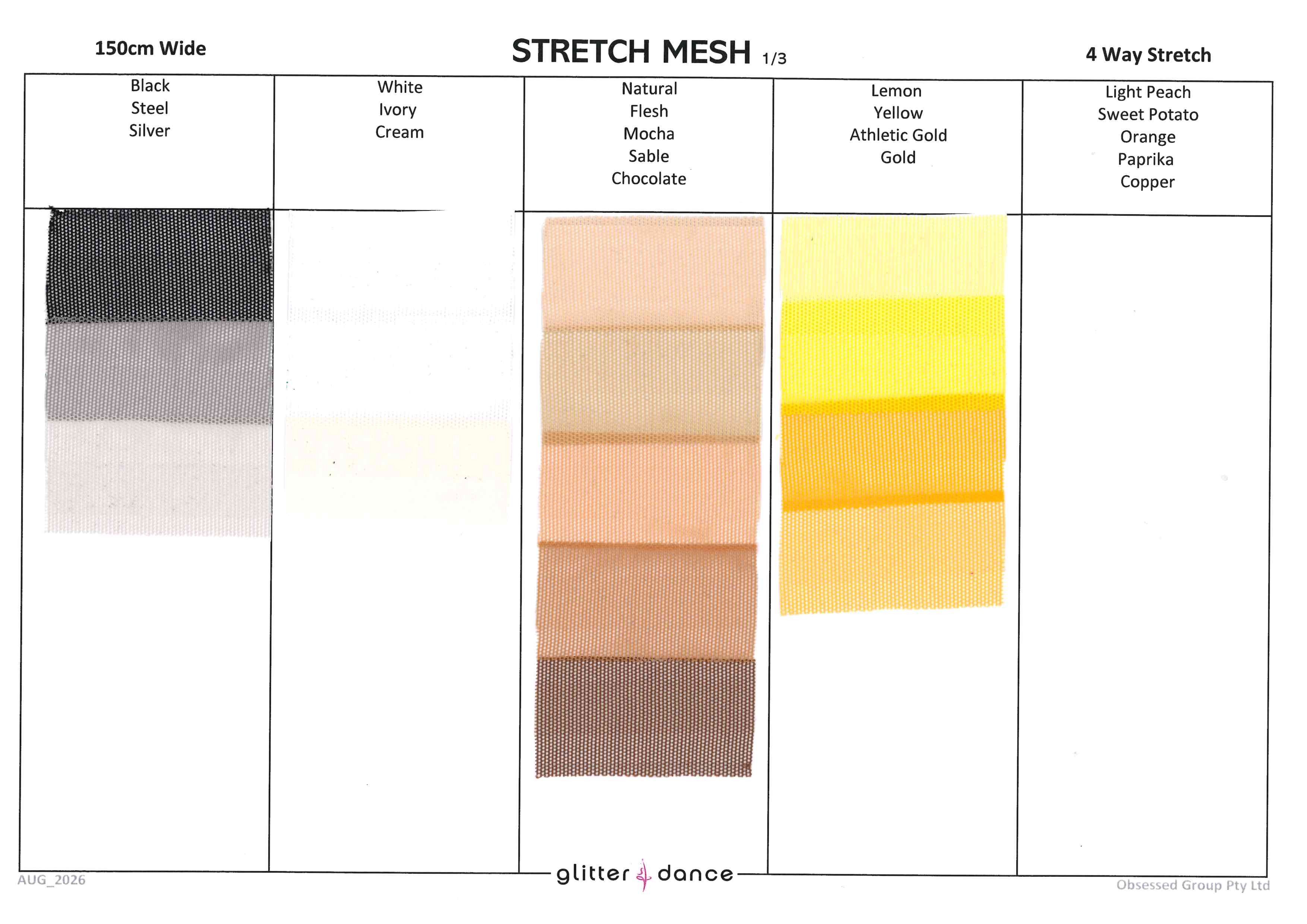 Stretch Mesh Chart