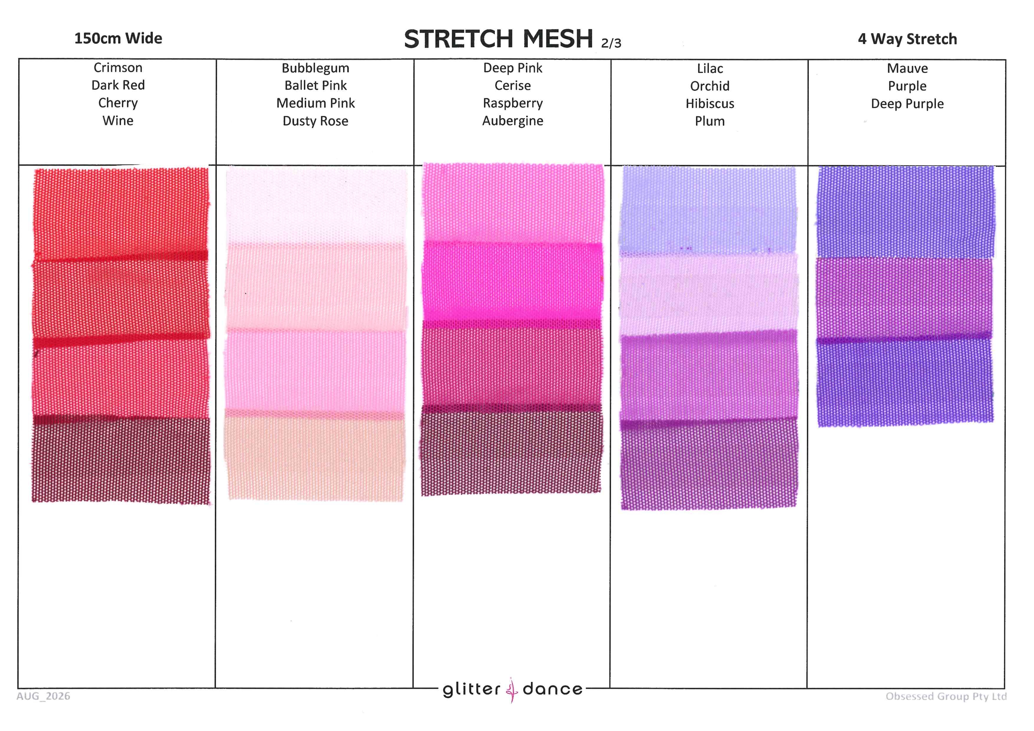Stretch Mesh Chart