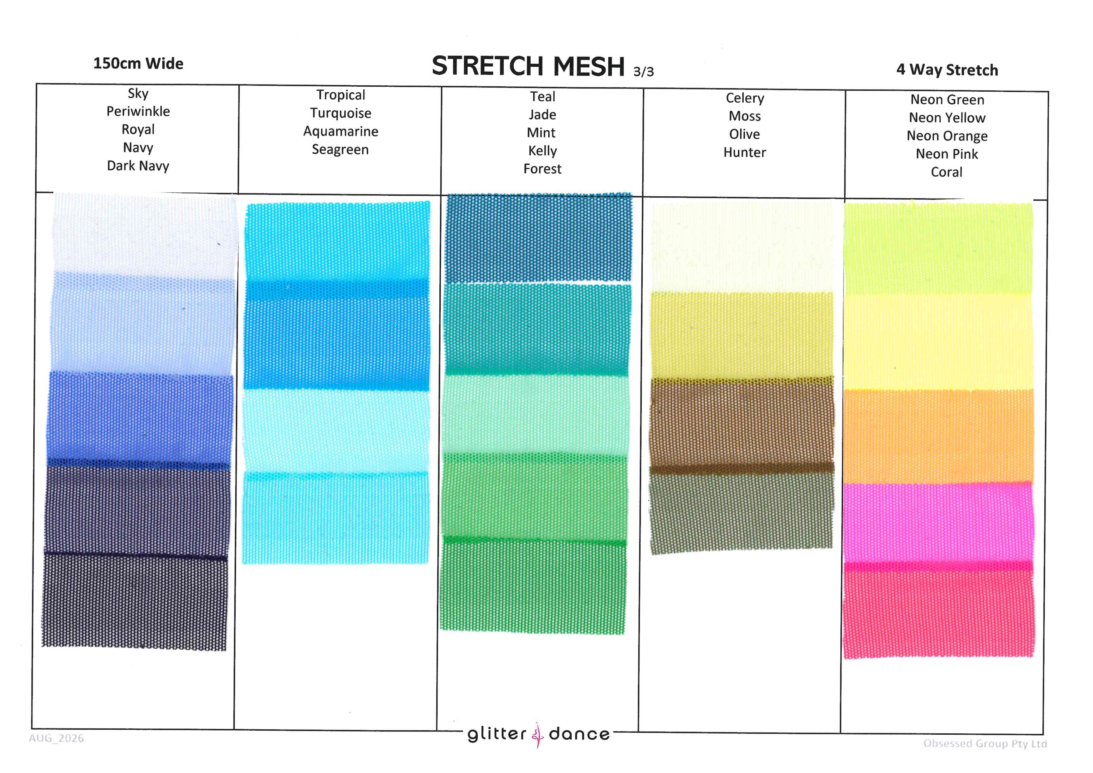 Stretch Mesh Chart