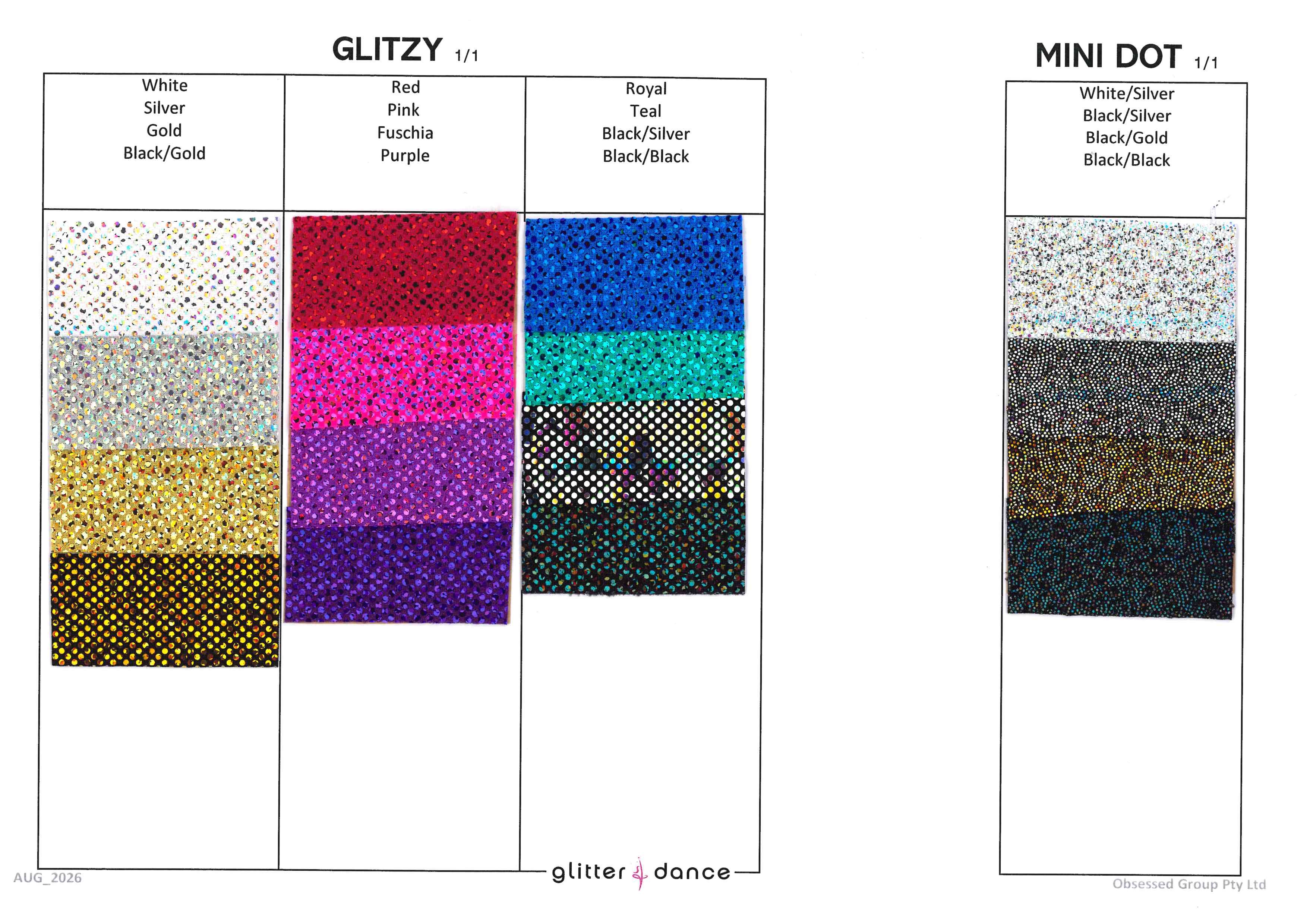 Holographic Spandex Chart