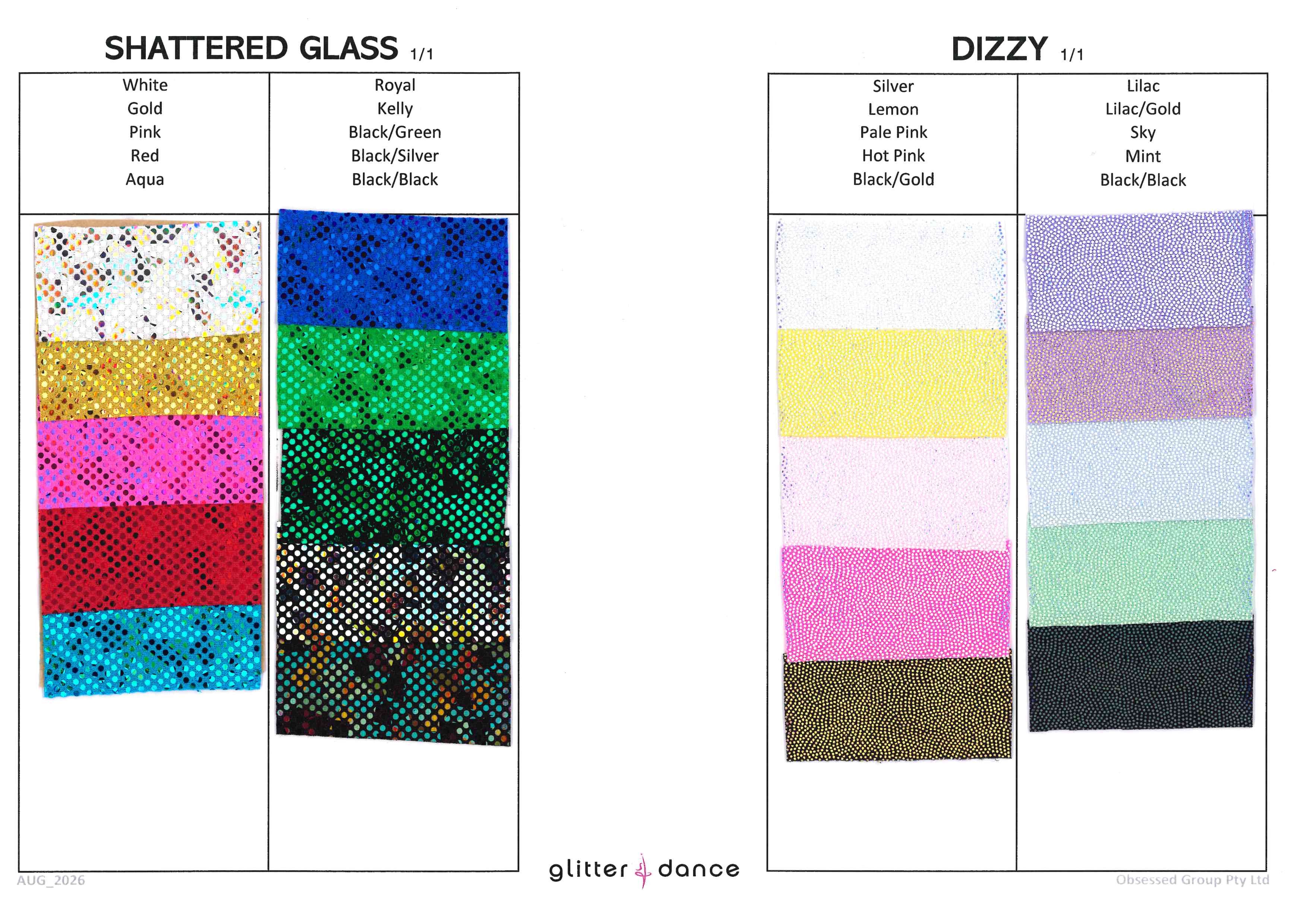 Holographic Spandex Chart