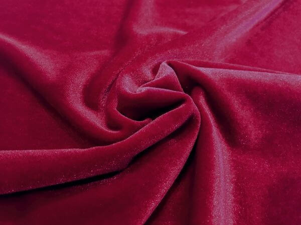 Stretch Velvet Dark Red