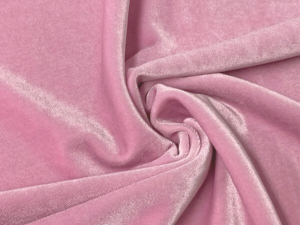 Stretch Velvet Baby Pink