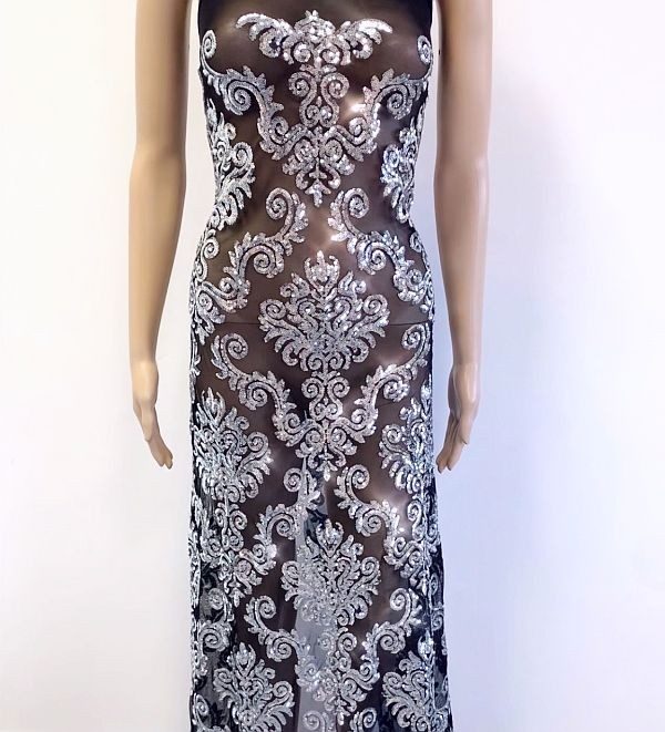 Elegance Sequin Mesh Black