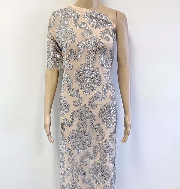 Elegance Sequin Mesh Nude