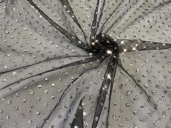 Twinkle Tulle Black Silver