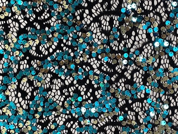 Tango Sequin Lace Turquoise