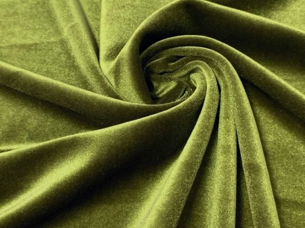 Stretch Velvet Olive