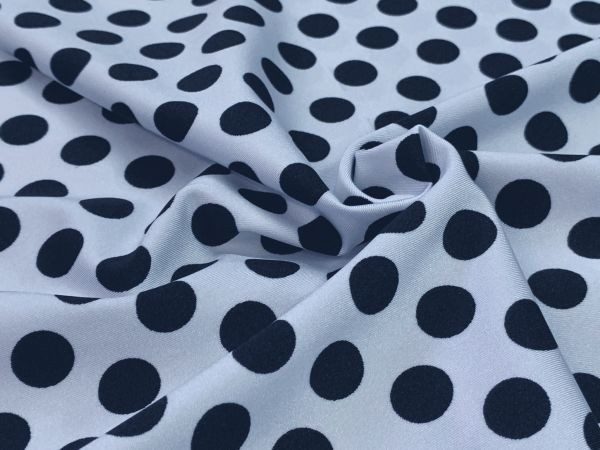 Dance Dots Spandex Black on Grey