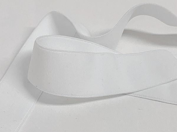 25mm White Elastic