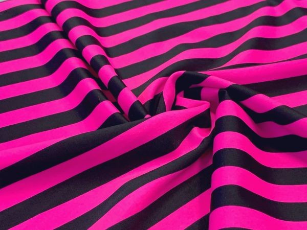 Dance Stripe Spandex Neon Pink