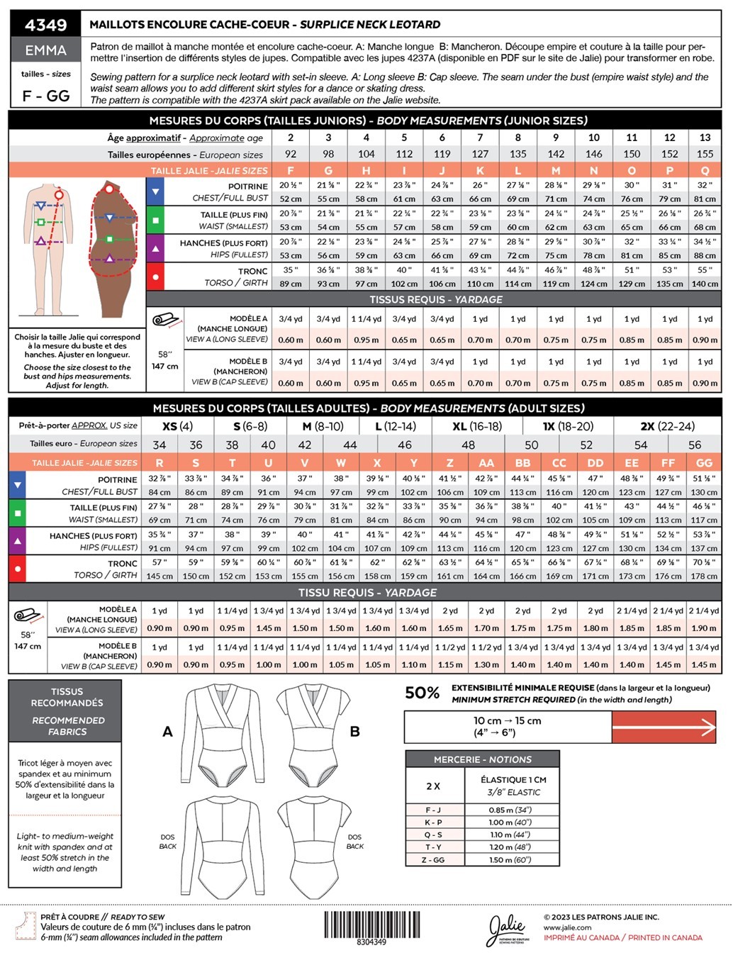 Jalie Pattern 4349