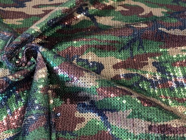 Camo Sequin Mesh