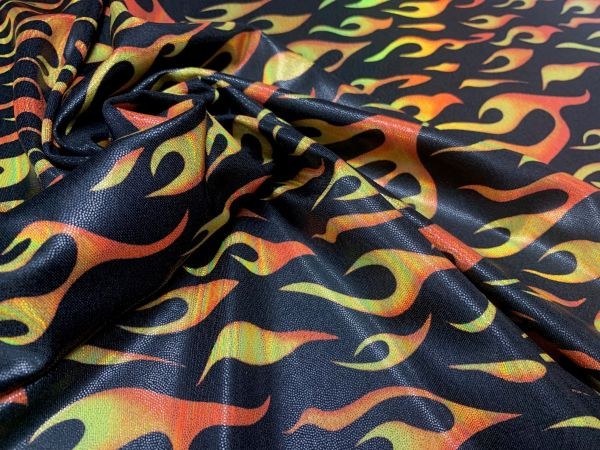 Flame Foil Spandex - Orange