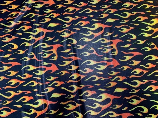 Flame Foil Spandex - Orange