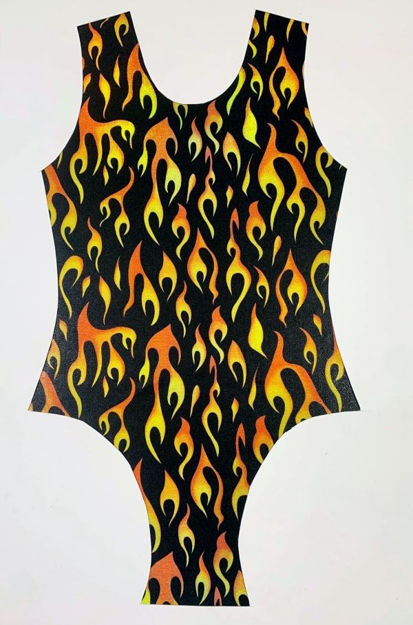 Flame Foil Spandex - Orange
