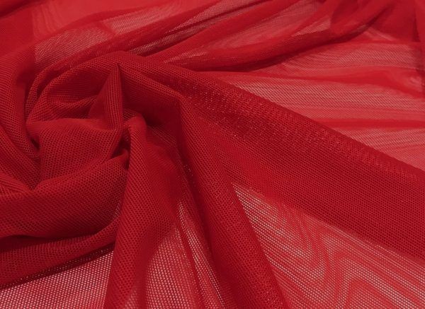 Stretch Mesh Dark Red