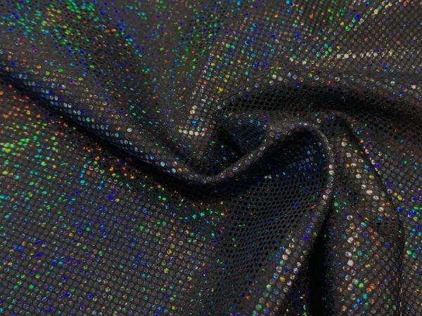 Glitzy Spandex Black Black