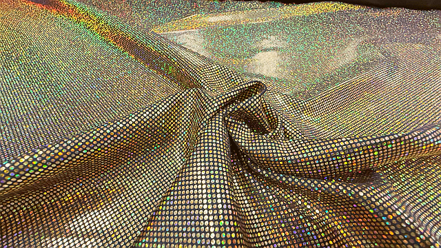 Glitzy Spandex Gold Black