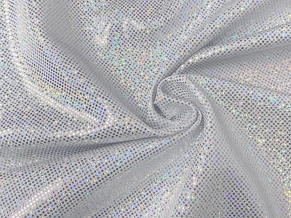 Glitzy Spandex White