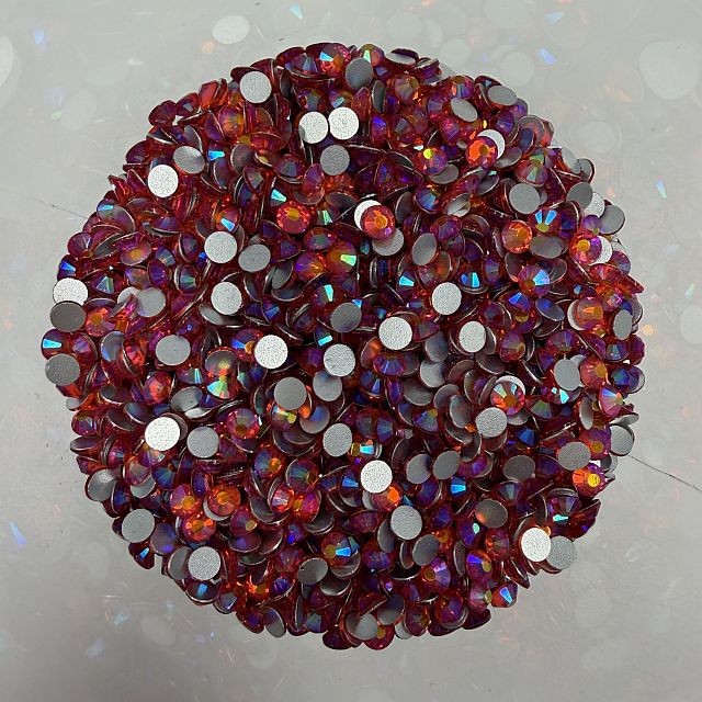 Bulk Flatback Glass Diamonte Orange AB