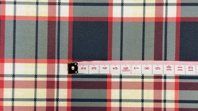 Tartan Cream Red Black