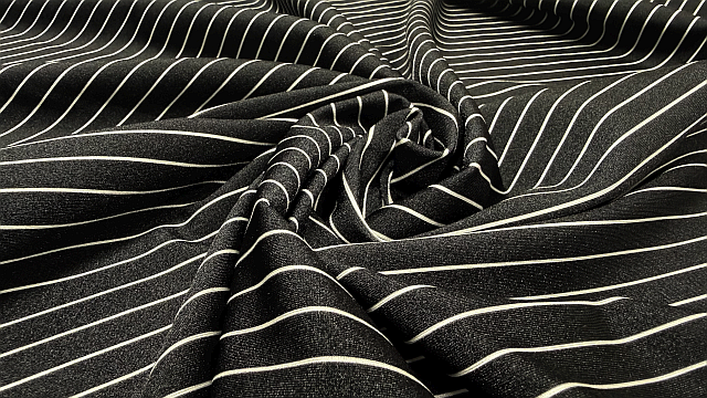 Pinstripe Spandex Black / White