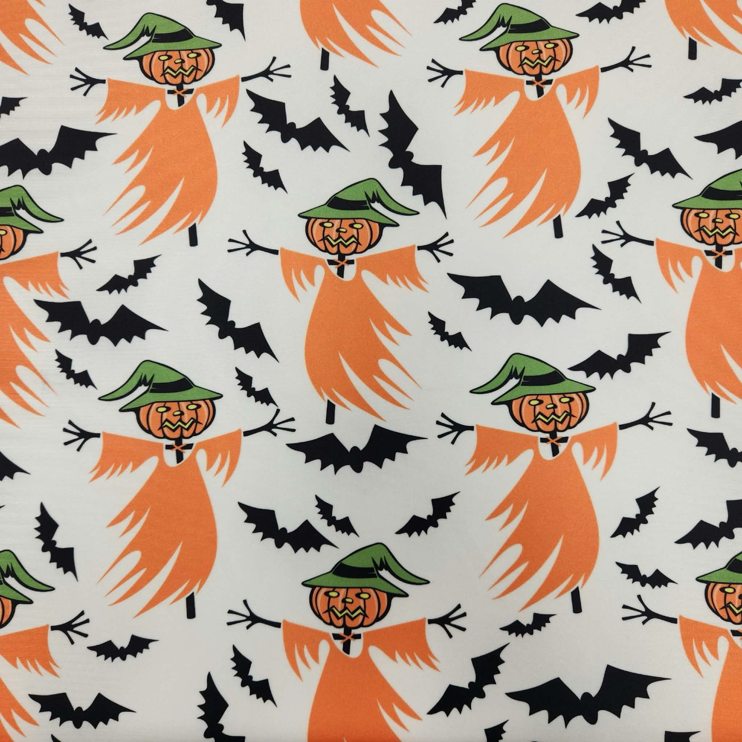 Halloween Pumpkin & Bats Print