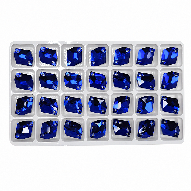 Glass Crystal Flat Back Tray Sapphire