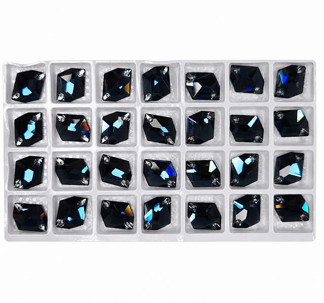 Glass Crystal Flat Back Tray Black