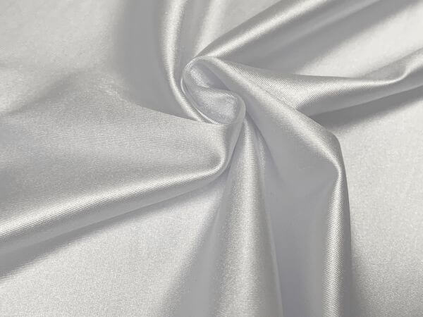 Stretch Satin White