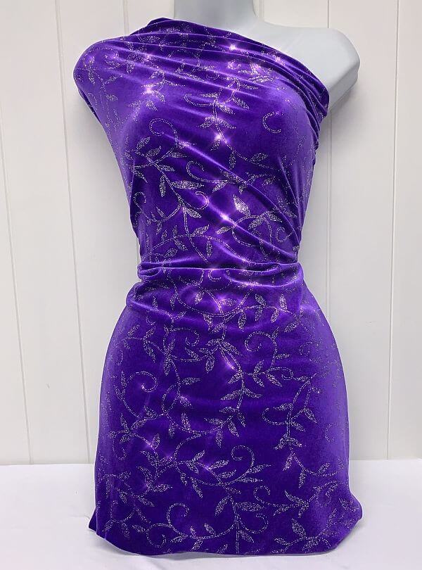 Ivy Glitter Velvet Purple
