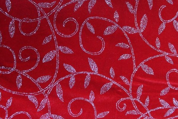 Ivy Glitter Velvet Red