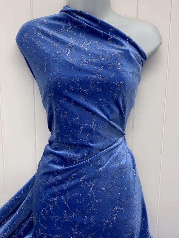 Ivy Glitter Velvet Royal