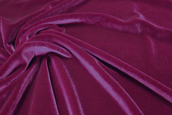 Stretch Velvet Fuschia