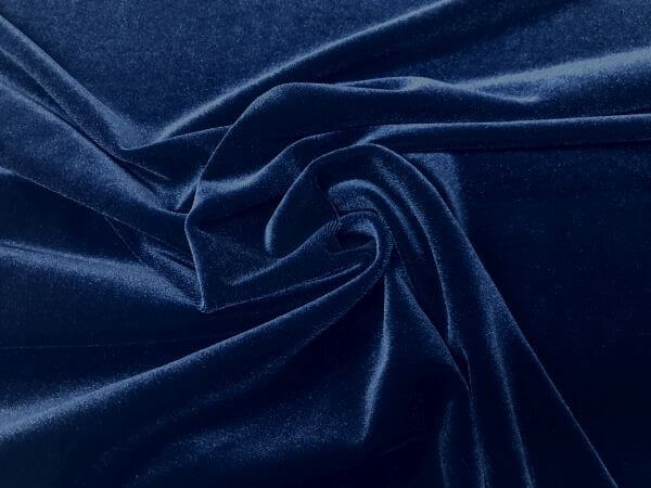 Stretch Velvet Navy