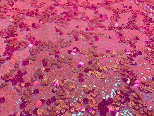 Fame Sequin Mesh Pink