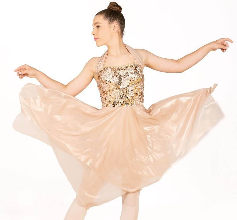 Fame Sequin Mesh Rose Gold