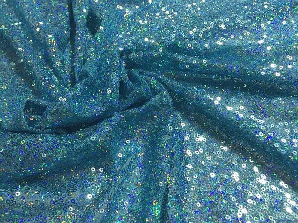 Glimmer Sequin Mesh Aqua