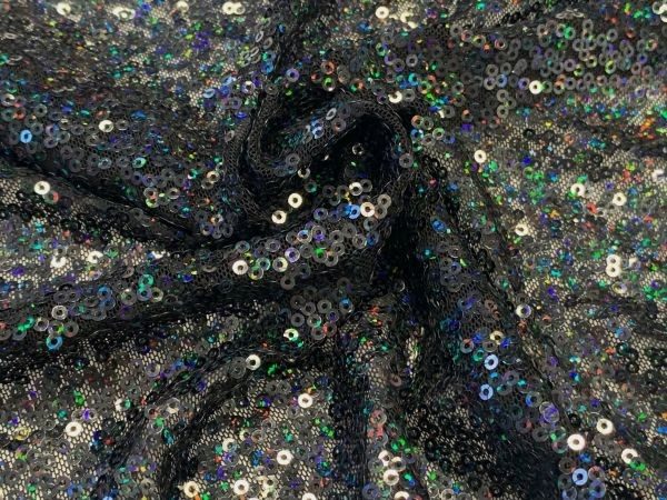 Glimmer Sequin Mesh Black