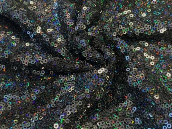 Glimmer Sequin Mesh Black