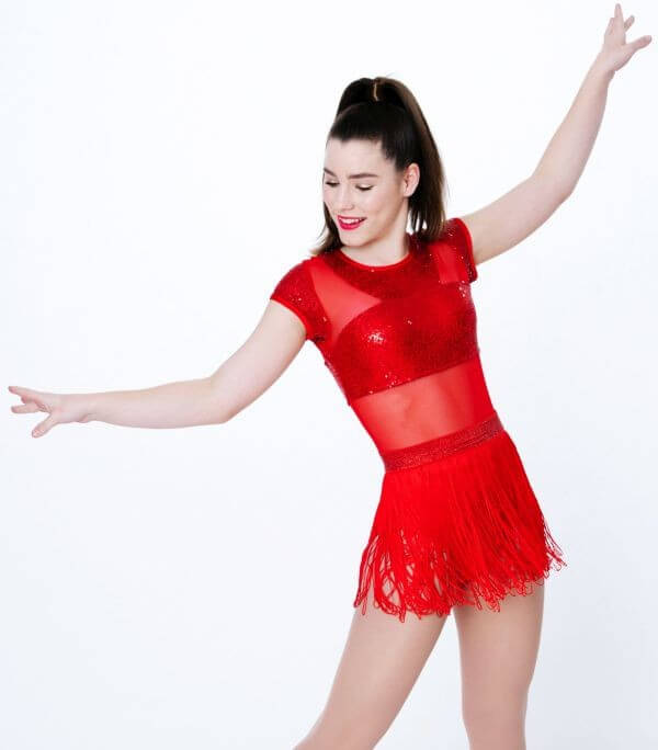 Glimmer Sequin Mesh Red