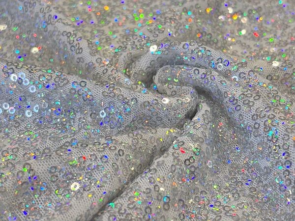 Glimmer Sequin Mesh Silver